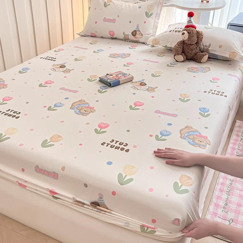 Cartoon Pure Cotton Fitted Sheet Une pièce