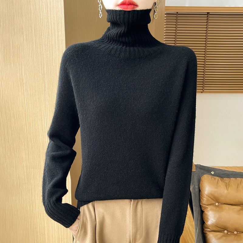 Chandail tricoté Pull à manches longues en couleur solide