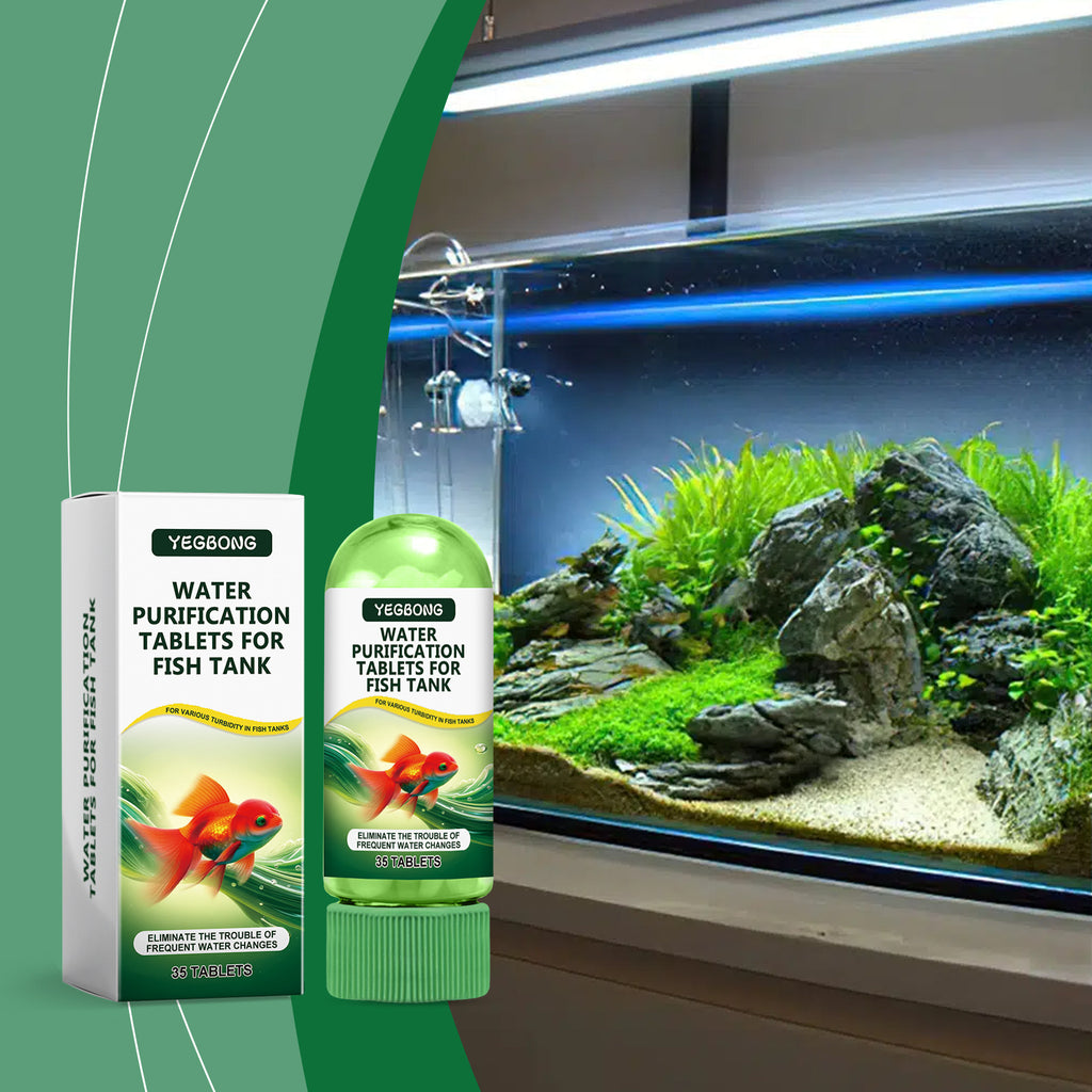 Comprimés de purification de l'eau du réservoir de poisson Yegbong