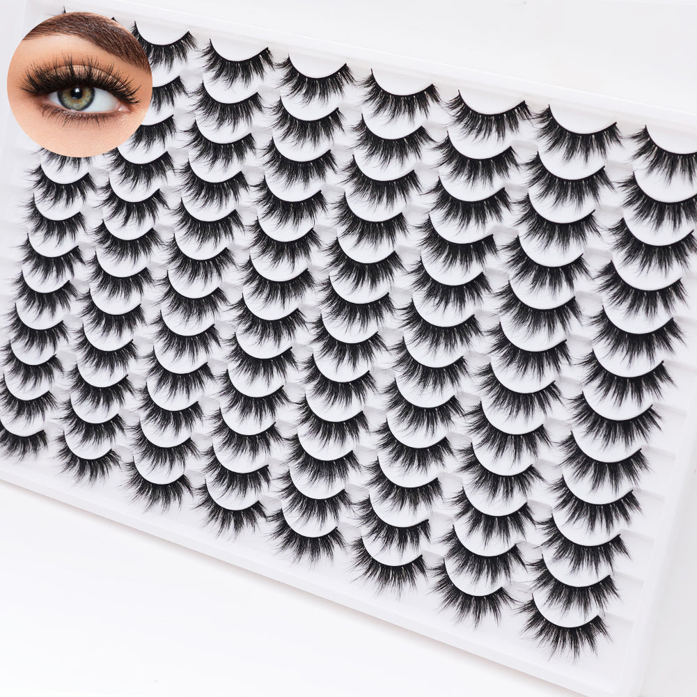 Les faux cils 3D sont multicouches