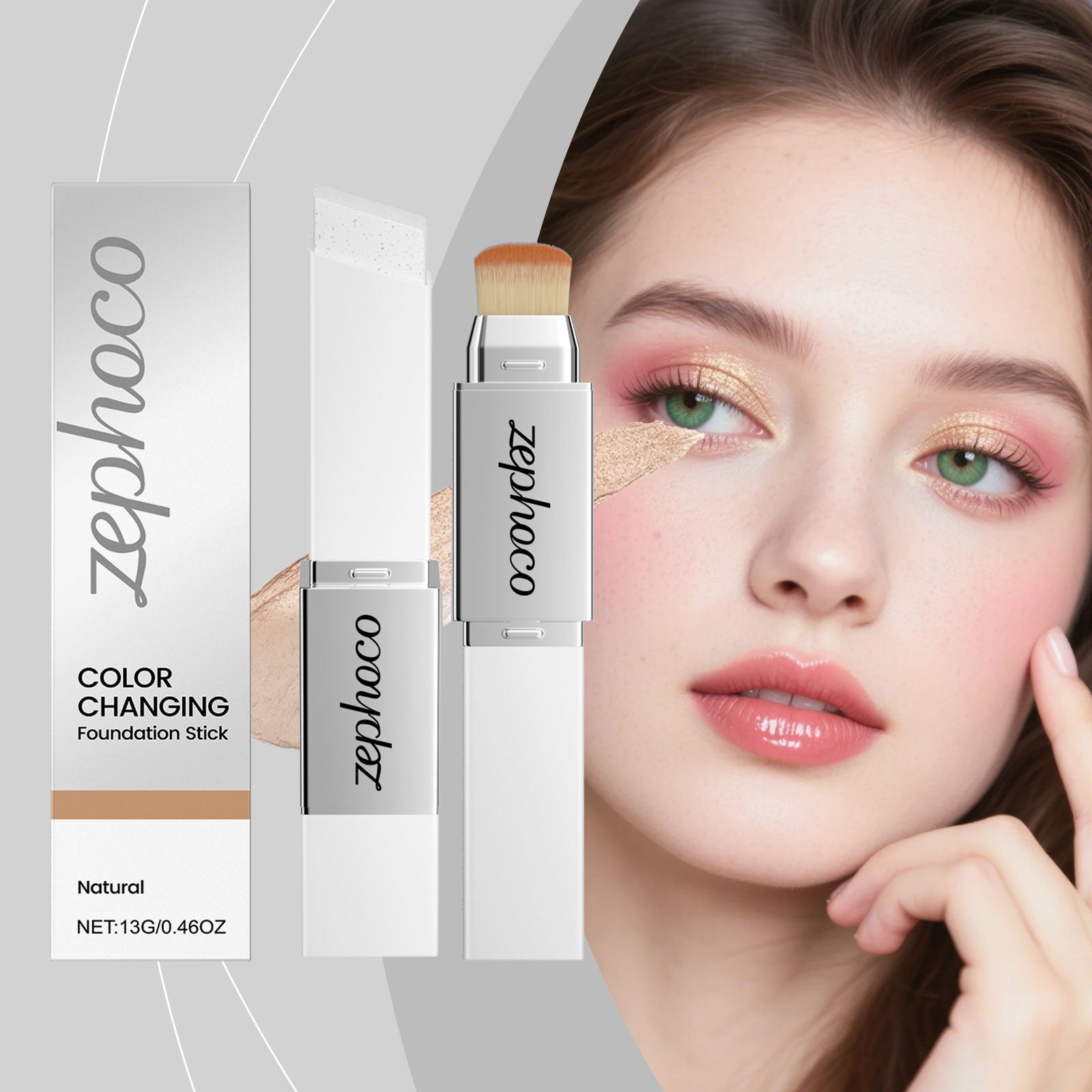 Deux en une couleur changer la fondation Maquillage bâton - naturel Couleur-13g 1 boîte