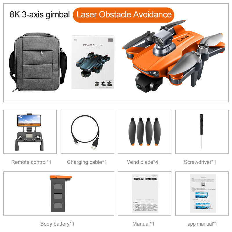 RG106 Trois axes Auto-stabilisation PTZ pliant UAV