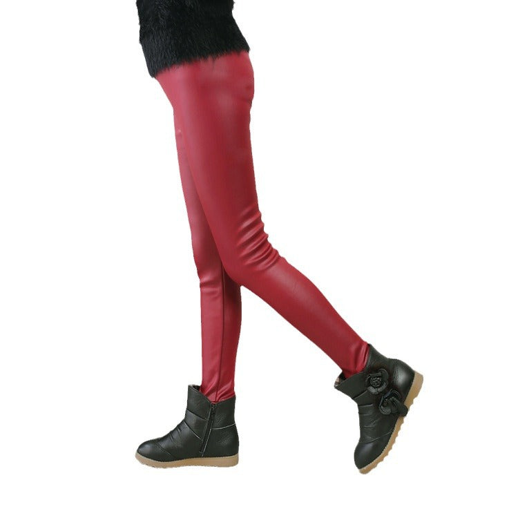 Pantalons en cuir mince pour enfants minces