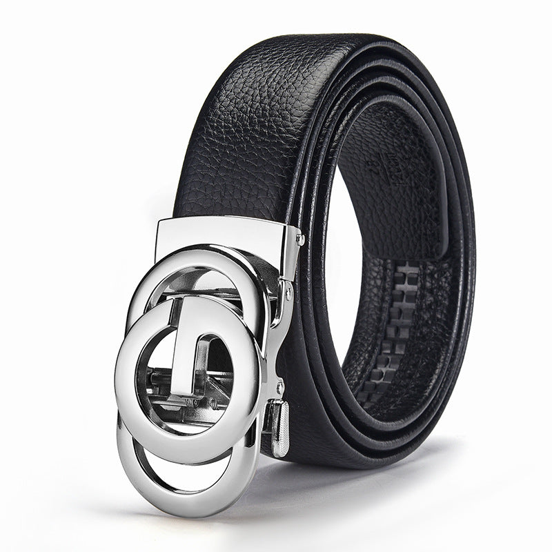 Ceinture en cuir véritable emboîtée