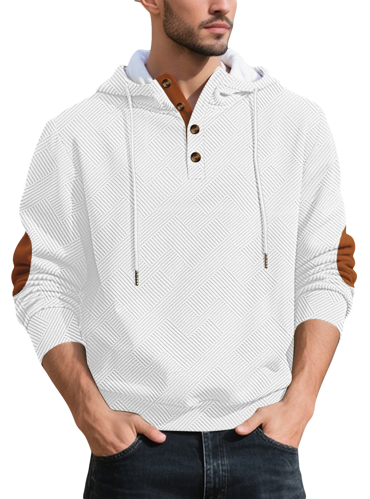 Taille européenne Solid Color Stand Collar Casual Top avec des coussinets en elbow