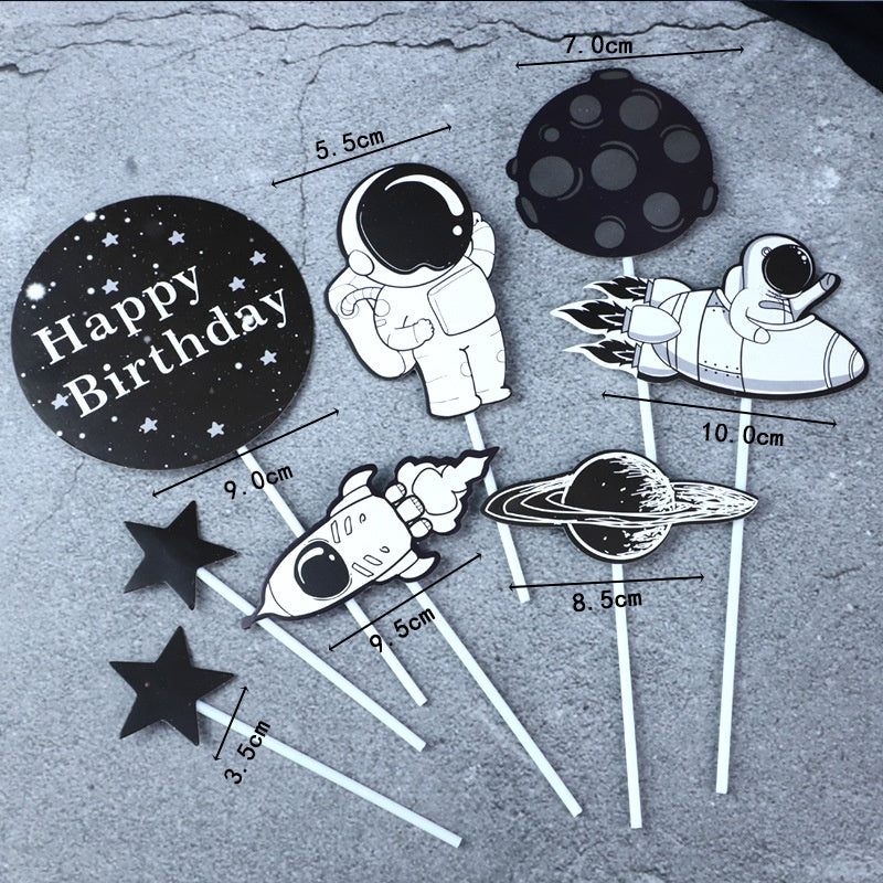 Cake Topper Anniversaire Ornements enfichables XINGX à trois dimensions