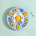 Round sound toy in blue and yellow