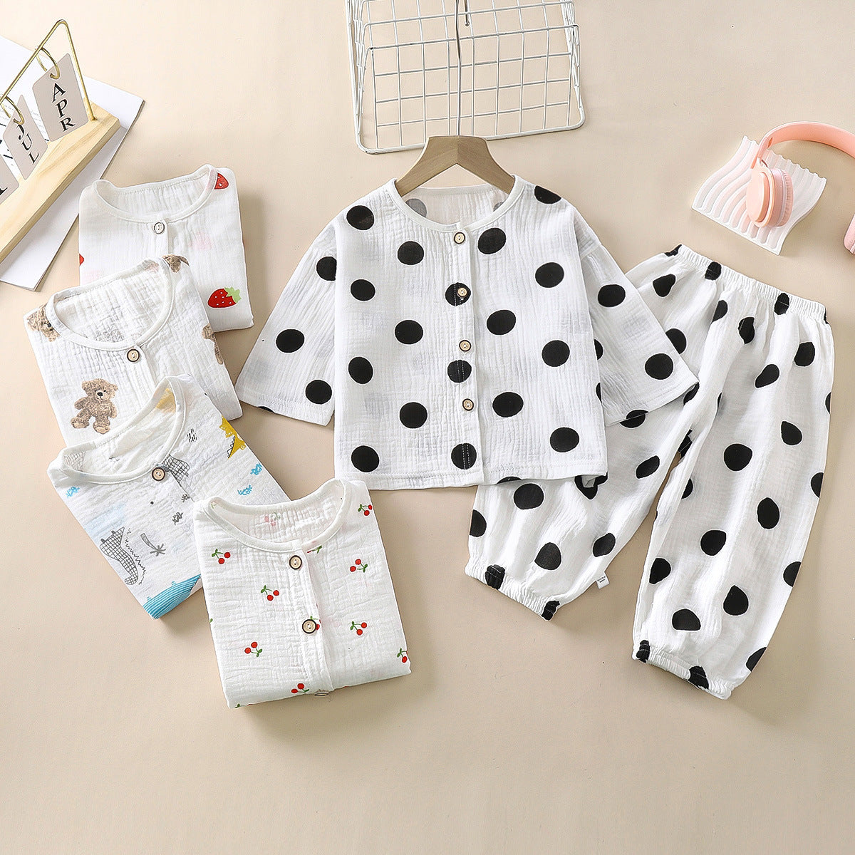 Garçons Top et Pantalons en coton manches longues