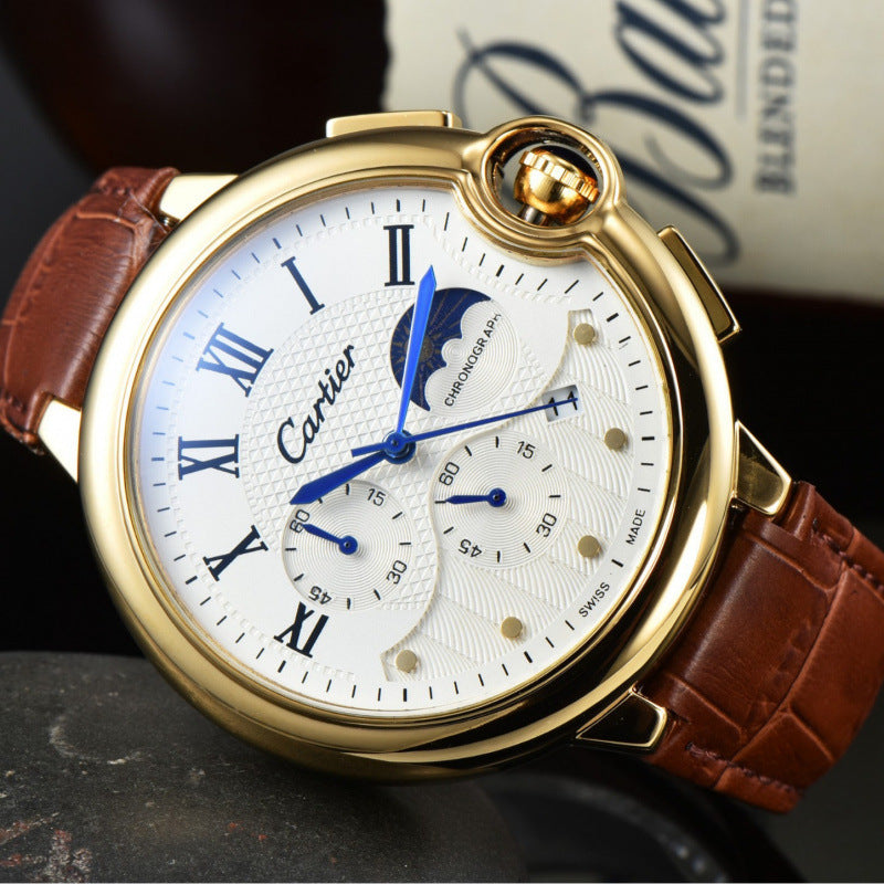 Montre d'affaires homme avec un bracelet en caoutchouc