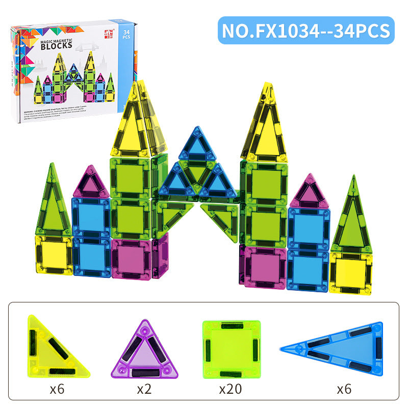 Magnetic Tile Jouet d'assemblage éducatif pour enfants