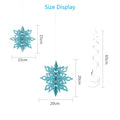 Ensemble de décoration de flocons de neige en argent – 18 Élégantes doubles spirales et 1 grand flocon de neige 3D pour Fès