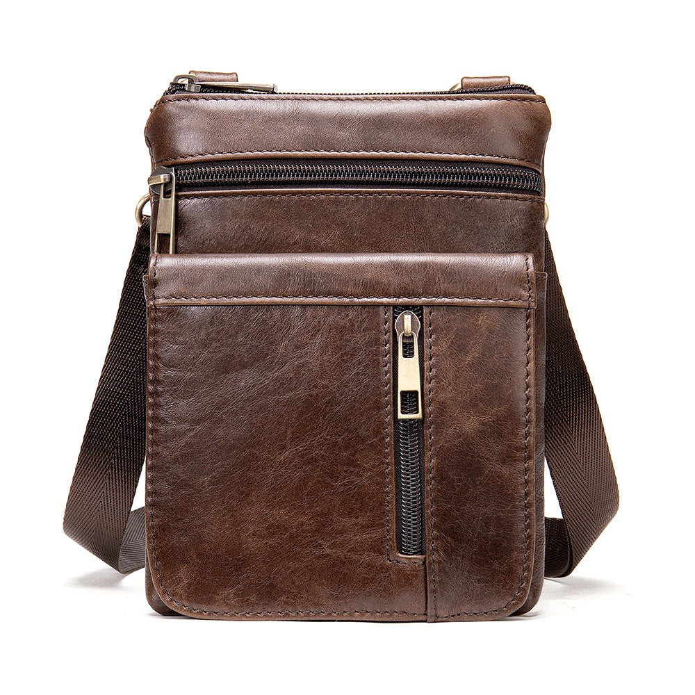 Sac d'épaule pour hommes Sac en cuir véritable pour hommes Pouch
