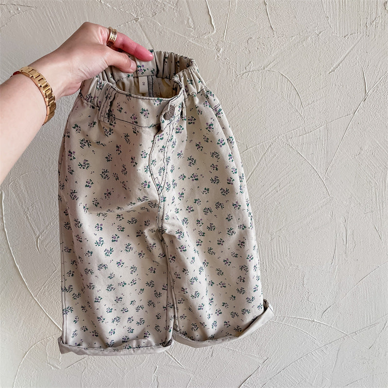 Pantalons en coton lavés d'automne