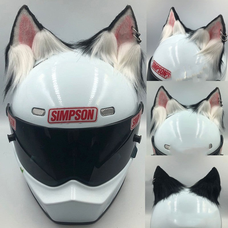 Casque Ornements Cat Oreilles Bête Oreilles Moto Vélo électrique Femme
