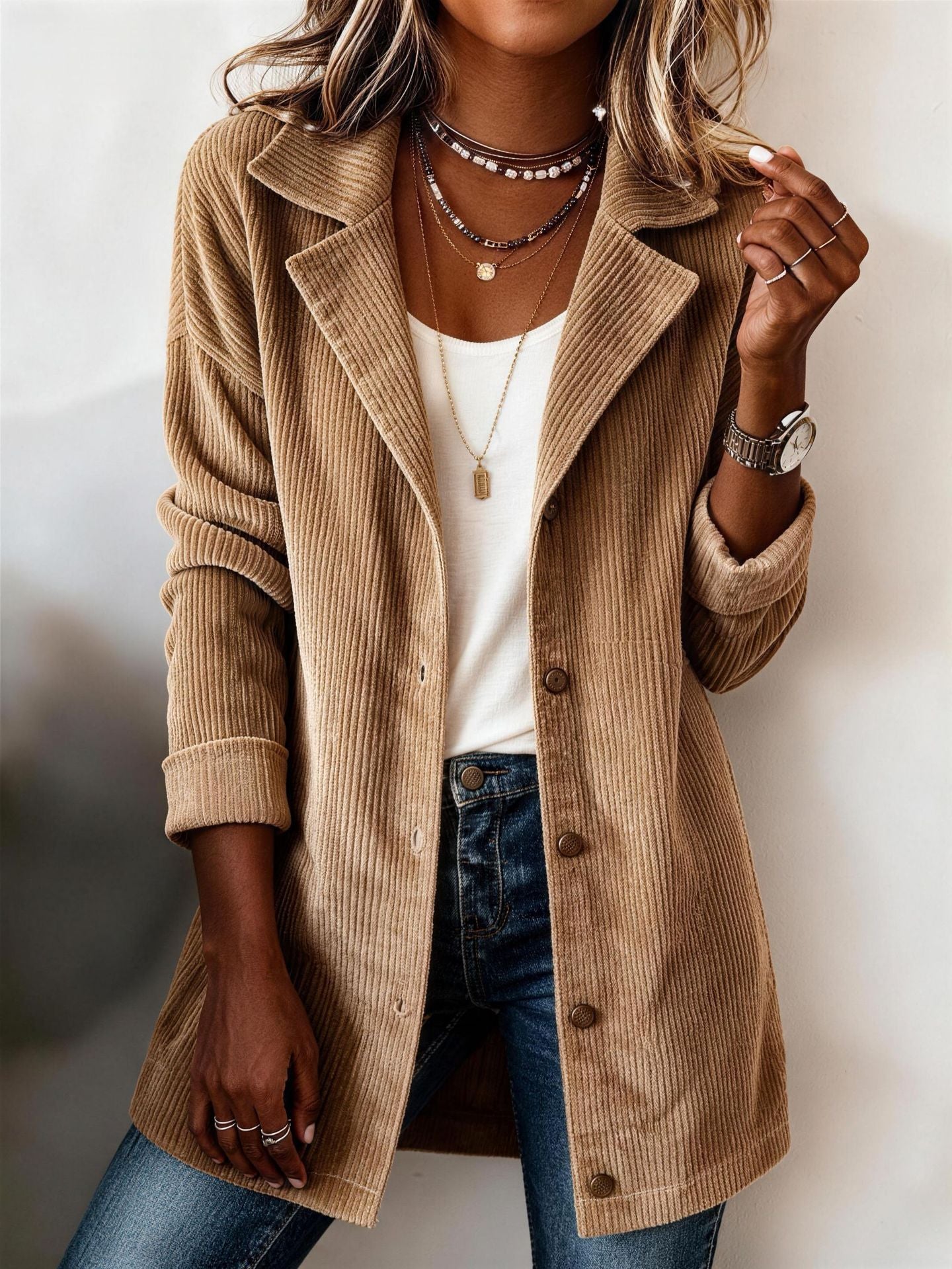 Femmes Mode Casual TopCoat