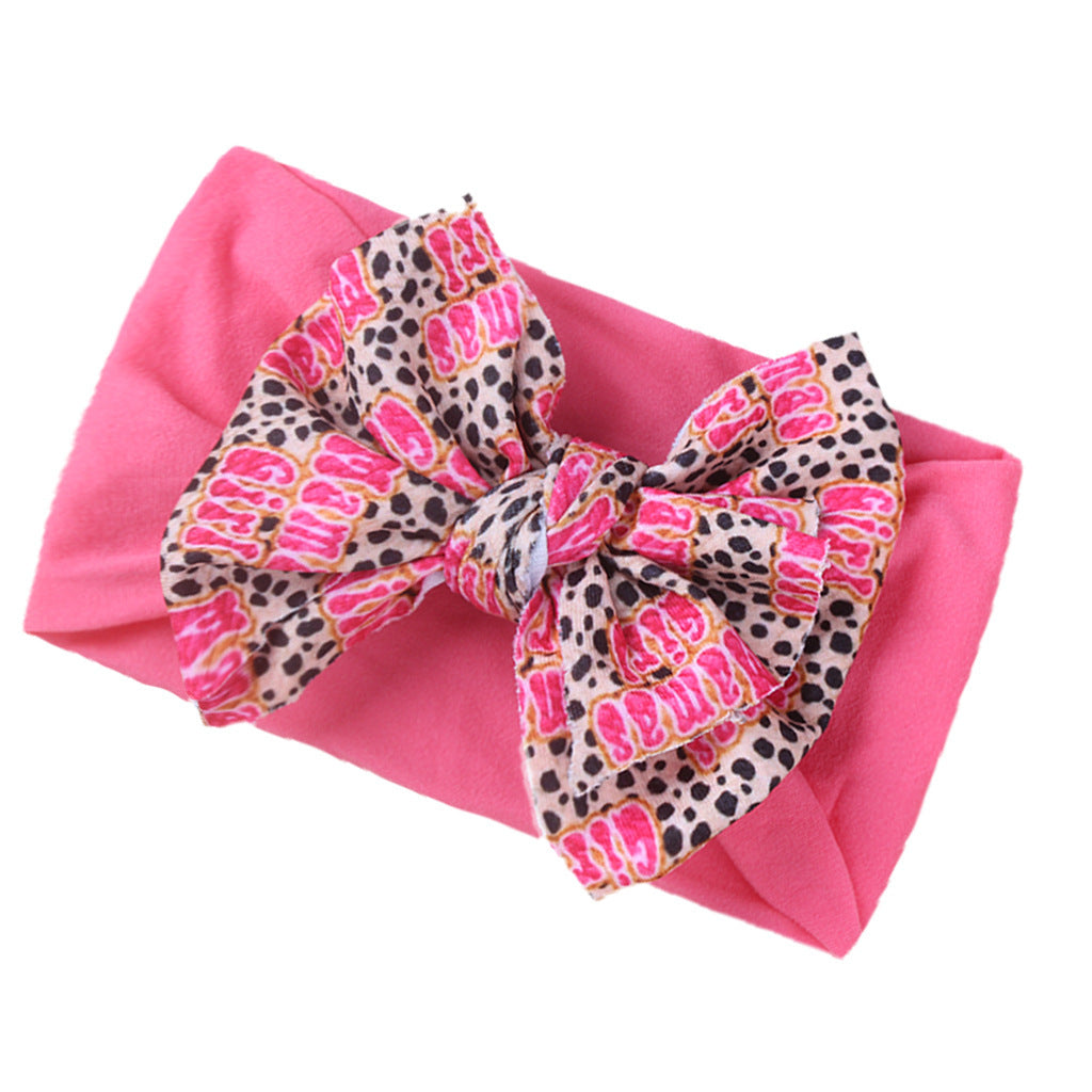 Mode Enfants Double couche imprimé Bow Bandana