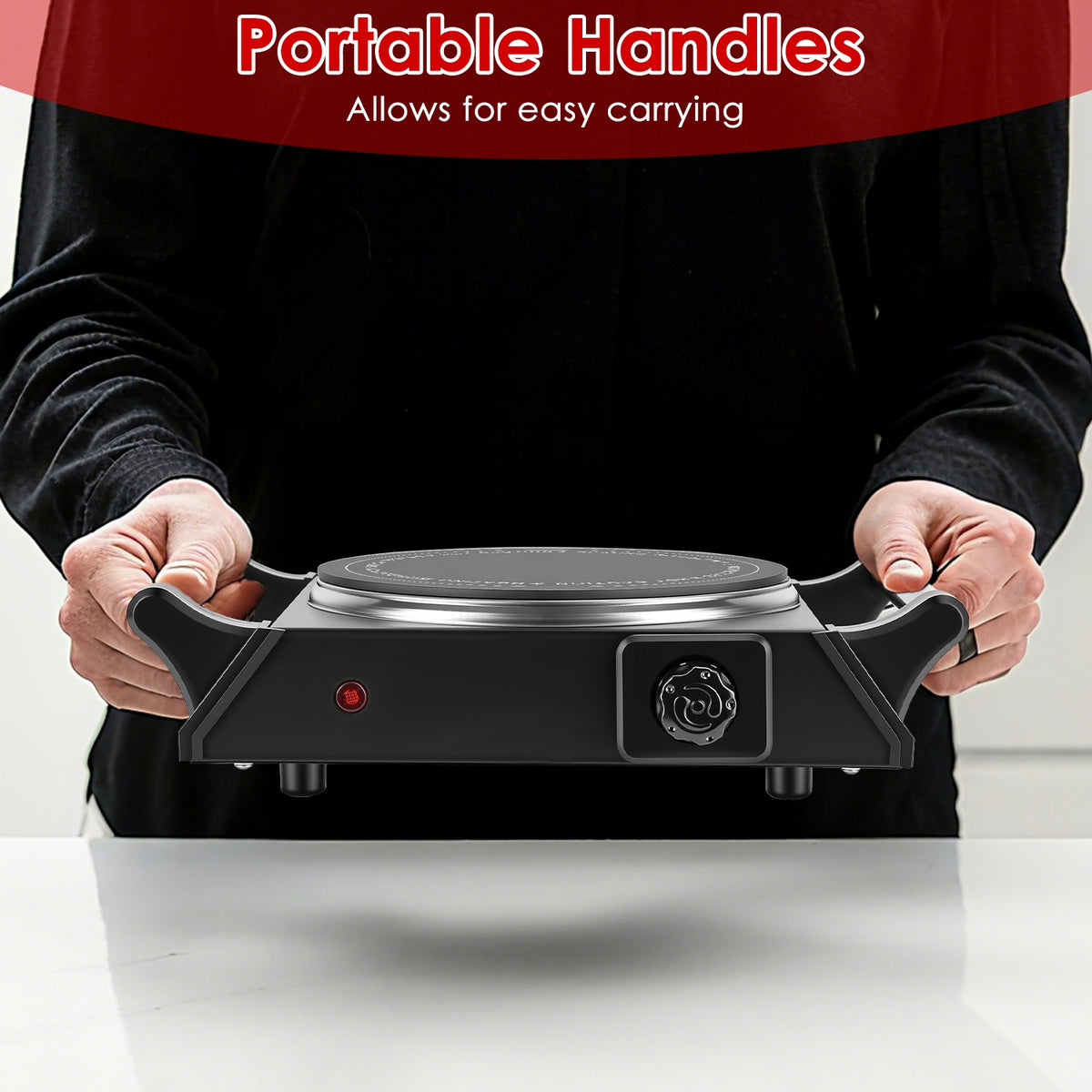 1 Mille puissance électrique simple brûleur plaque de chauffage portable Poêle comptoir RV Hotplat