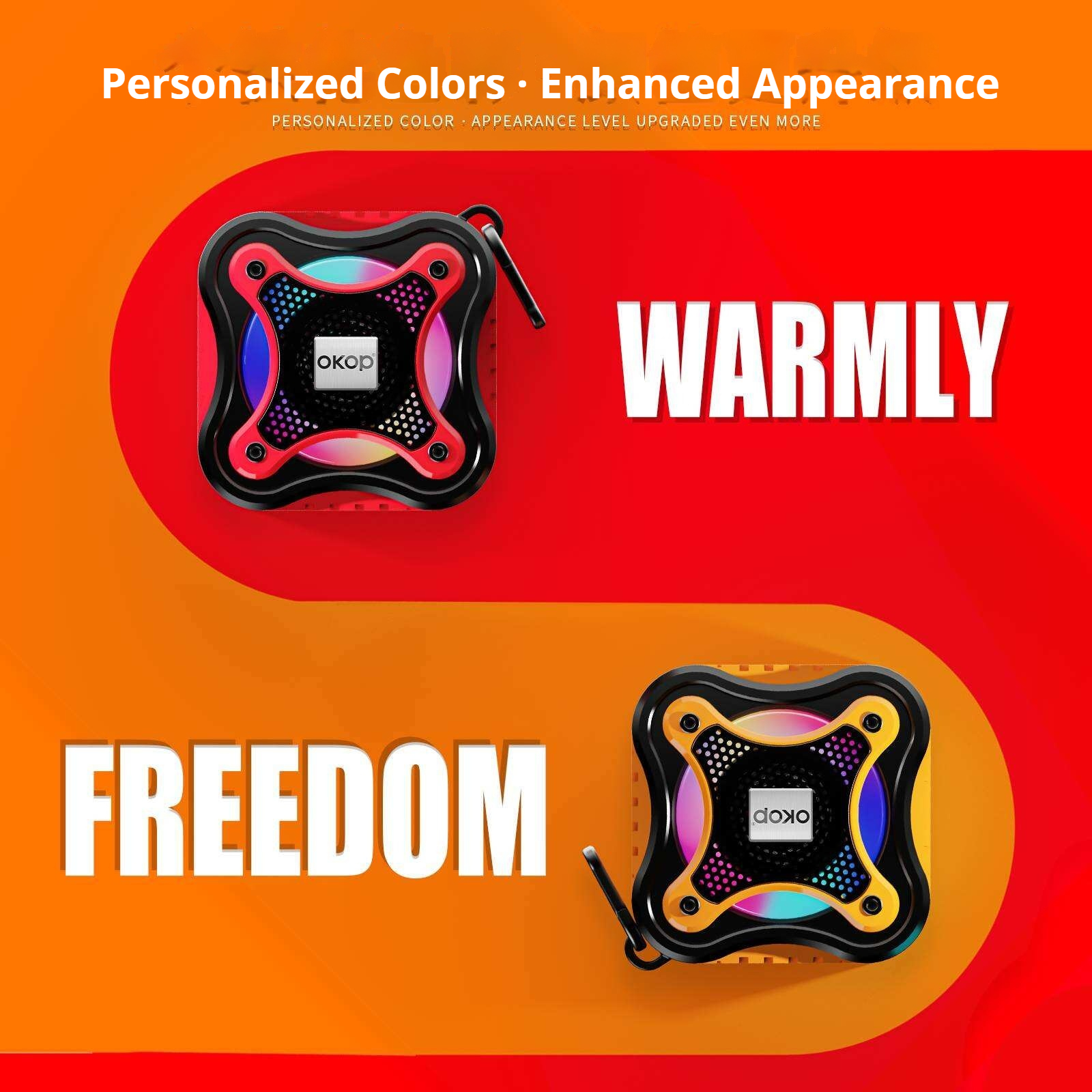 KP-868 Haut-parleur Bluetooth sans fil vendu à chaud doté d'un éclairage RGB à poignée portable