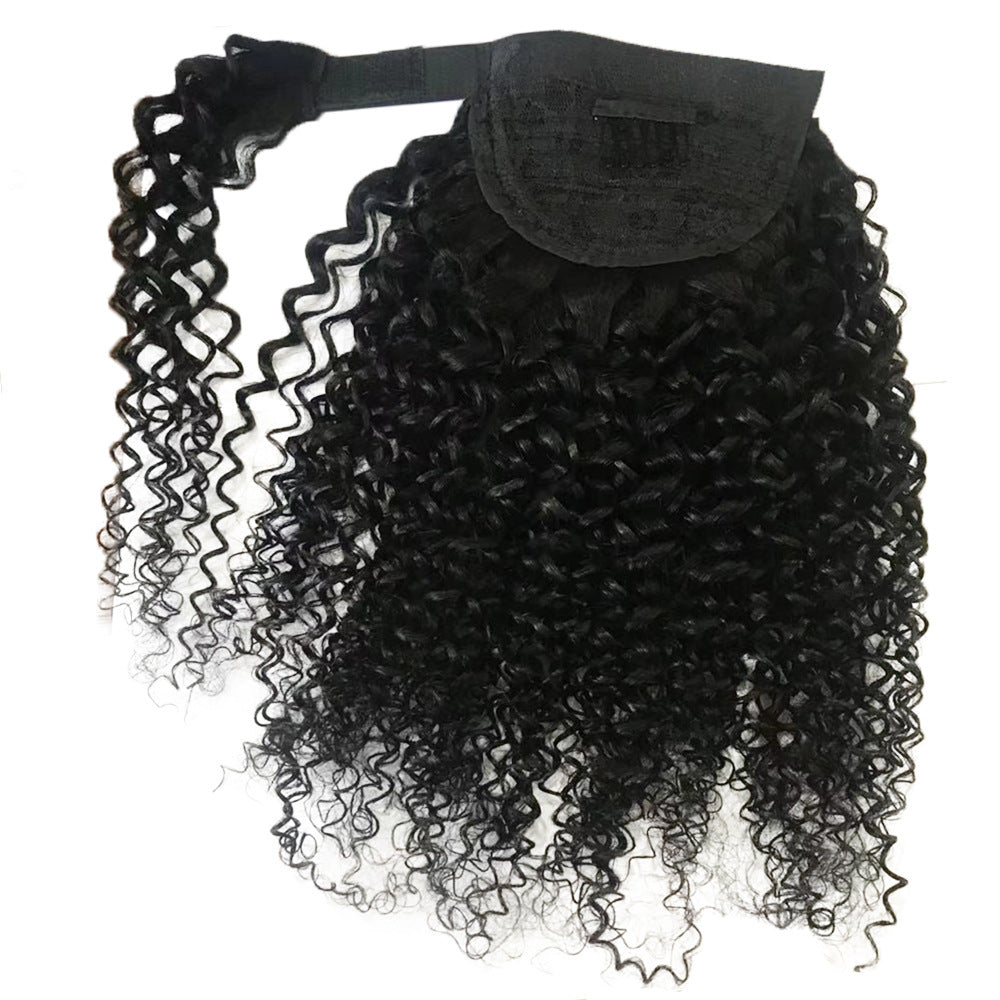 Cheveux humains Ponytail Velcro Couleur naturelle