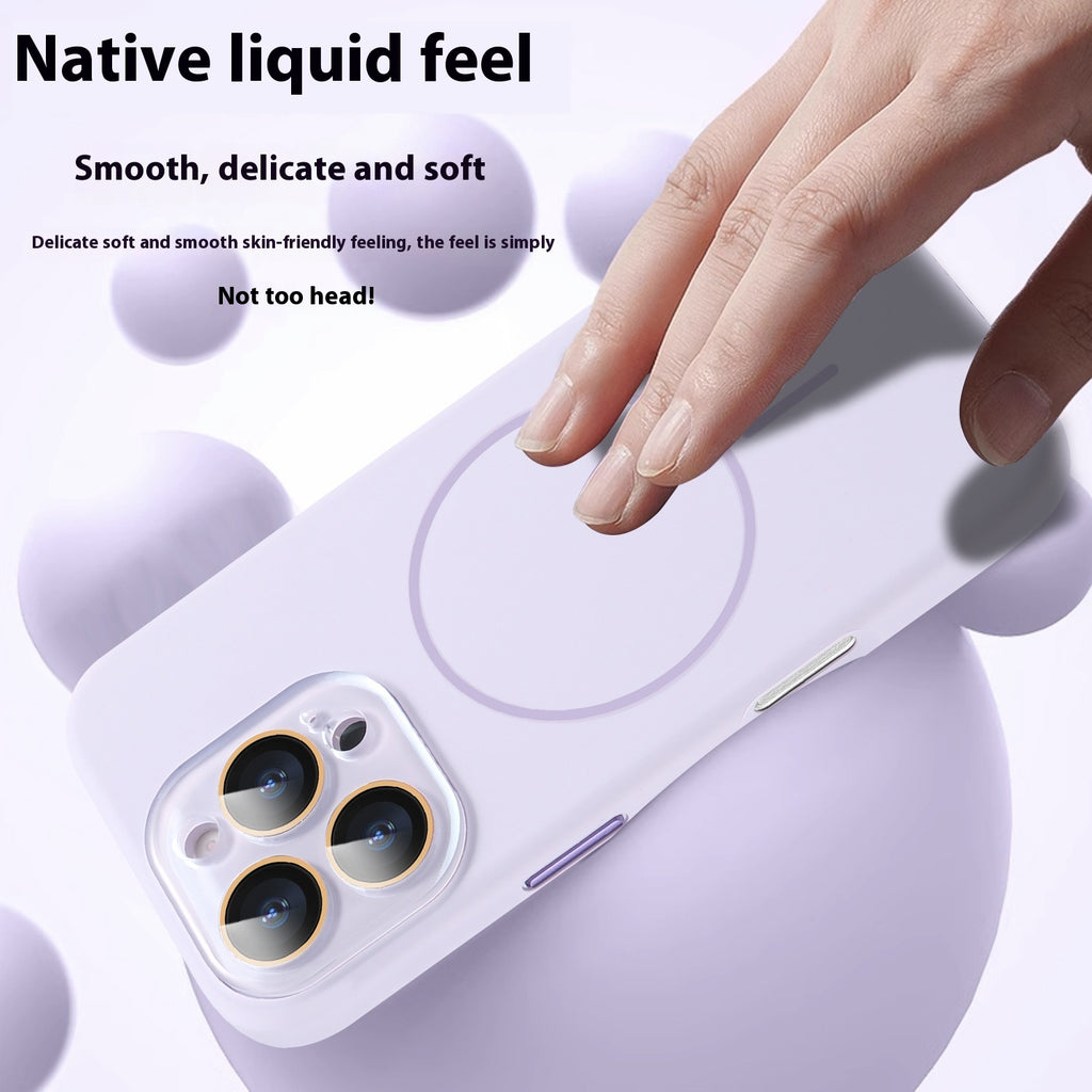 Housse de protection du boîtier de téléphone de cristal magnétique en silicone liquide