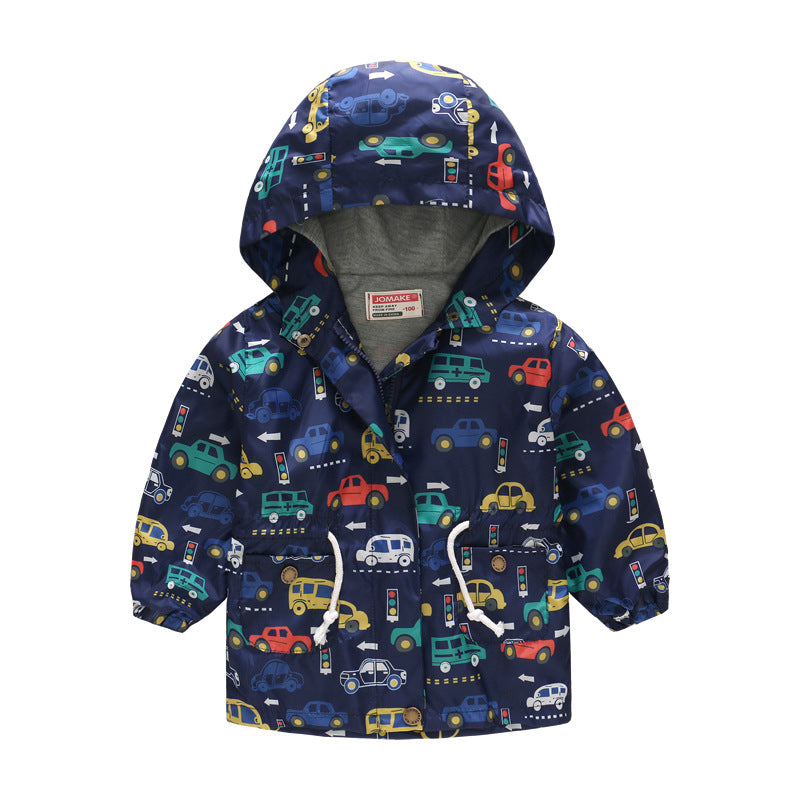 Le printemps et l'automne mince à capuche bébé mignon Zipper veste pour enfants