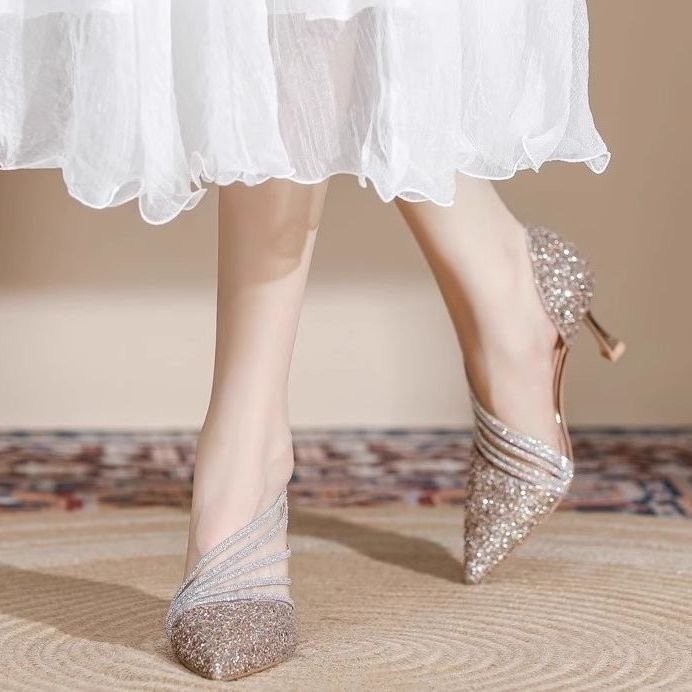 Femmes Strass PointéesHaut talons