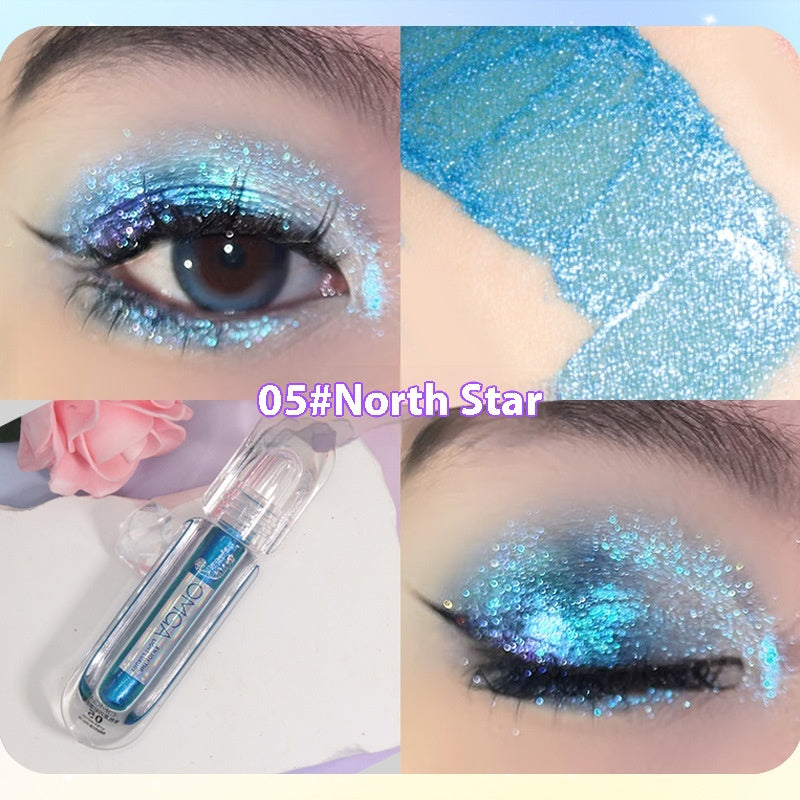 Chaméléon Strass Liquid Eye Shadow Série Multicolore Perlescent mince et brillant H