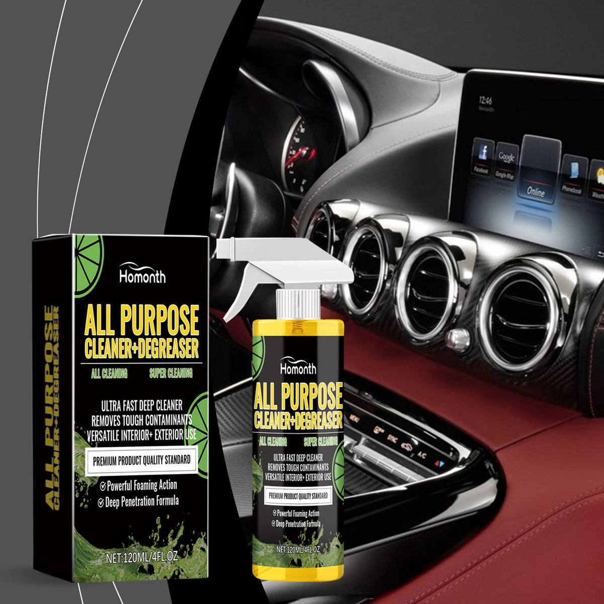 HOMONTH Multipurpose Automotive Interior Cleaner