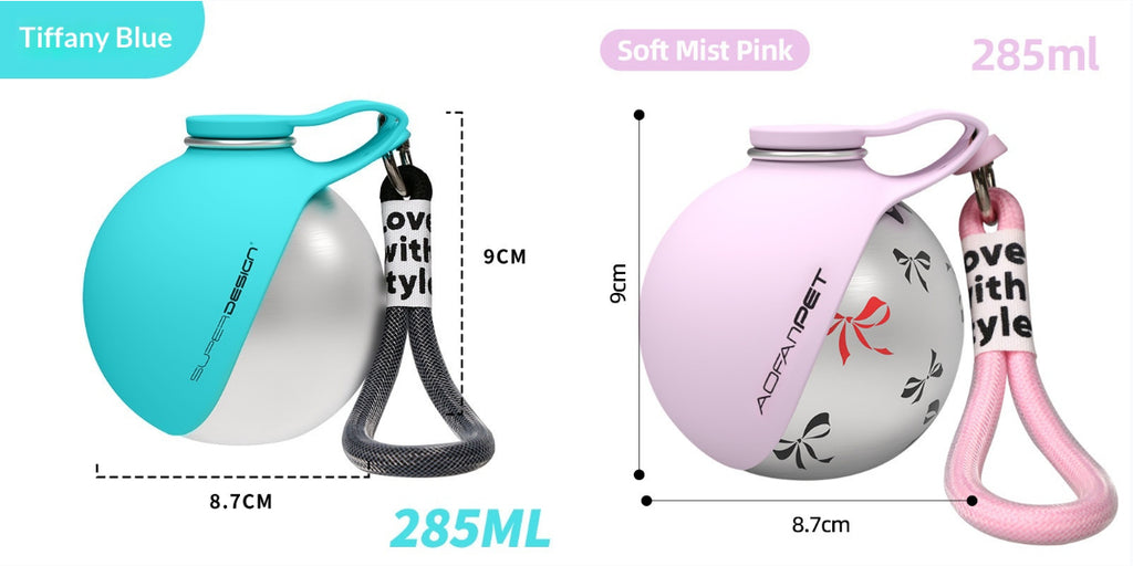 Creative Portable Outdoor Pet en acier inoxydable coupe d'eau Petit chien bouteille d'eau pratique