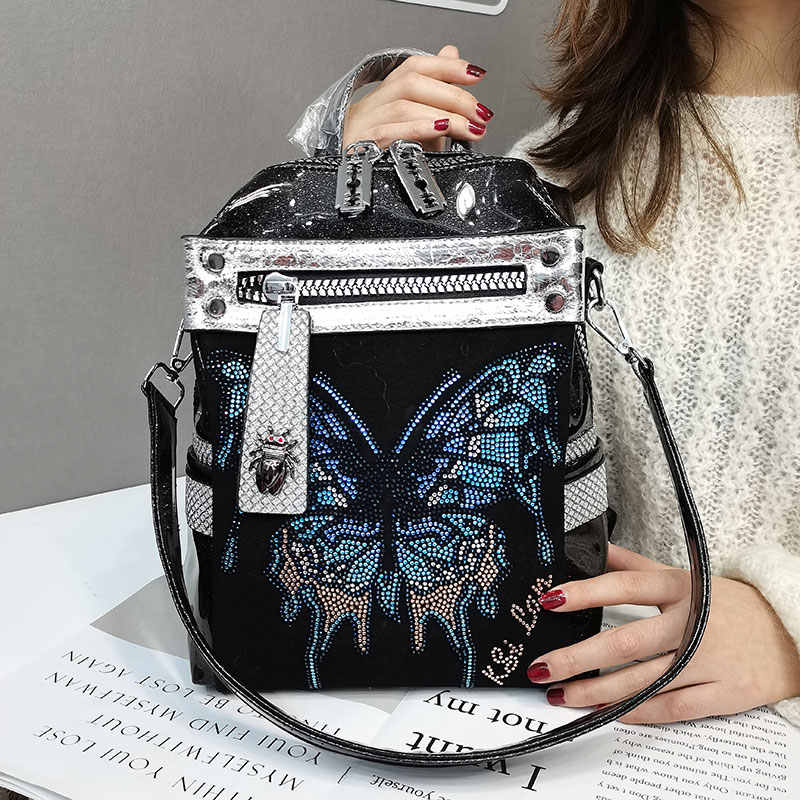 Delicate Strass Personality Sac à épaule papillon