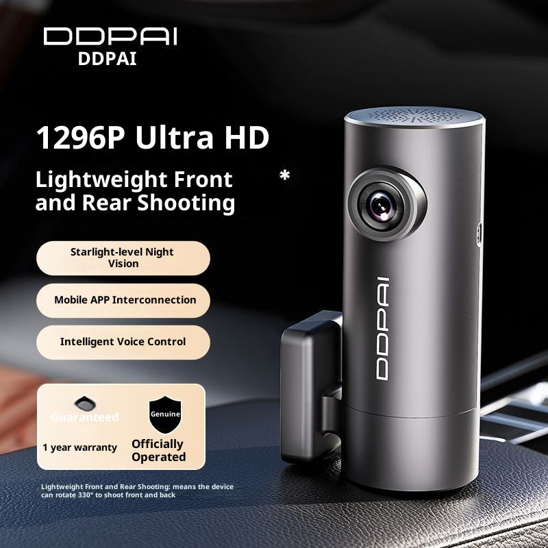 Mini Lite Driving Recorder 1296p Ultra-clair vision nocturne sans ligne de stationnement panoramique Surv