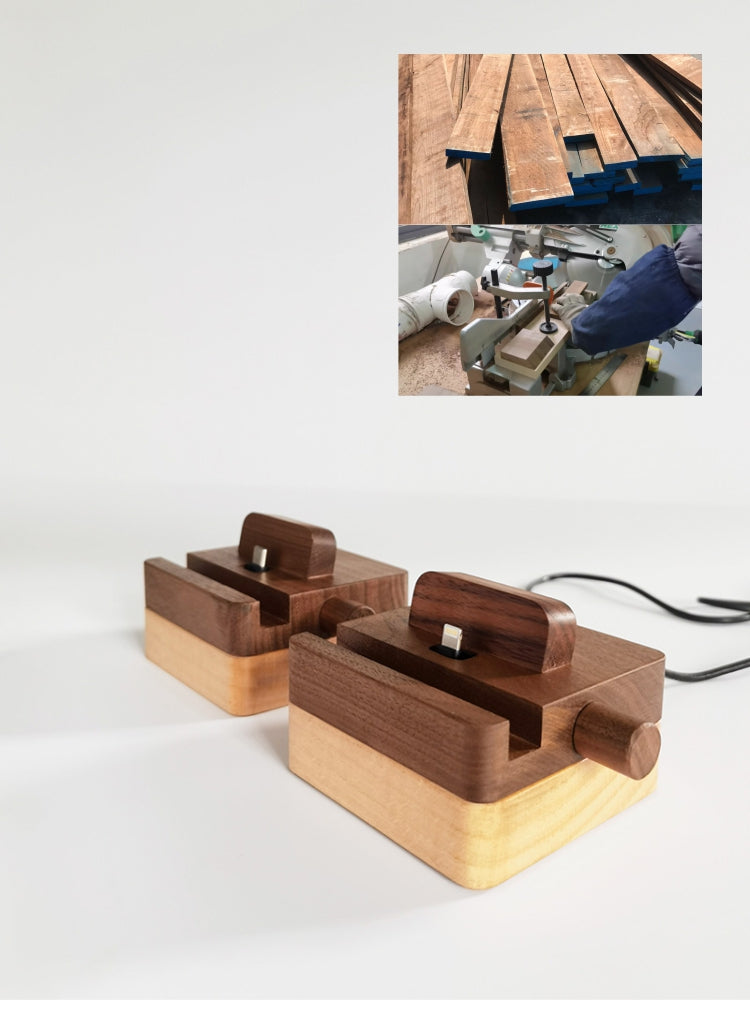 Base de recharge des téléphones portables en bois
