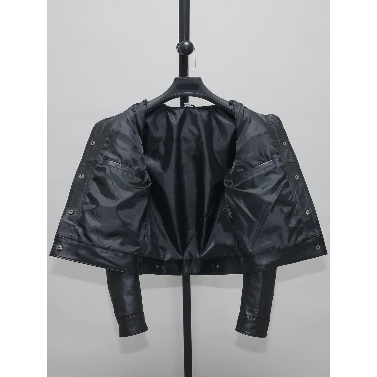 Veste en cuir pour femmes en cuir mince et court