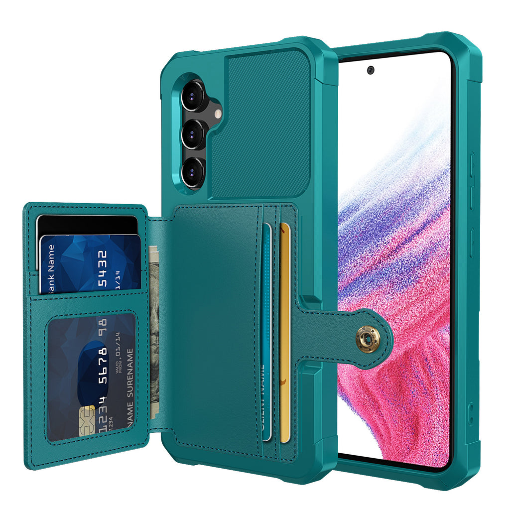 Insertion de carte Étui en cuir Protection pour téléphone Résistant aux chutes