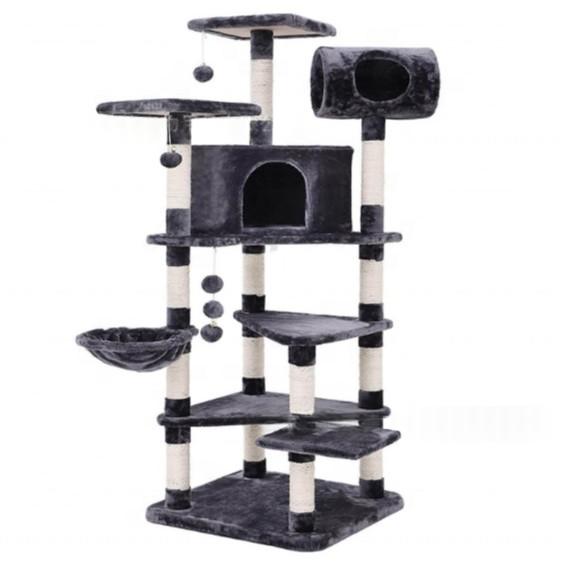Chat lit de scratching poste et arbre de chat tout dans un seul jouet chat