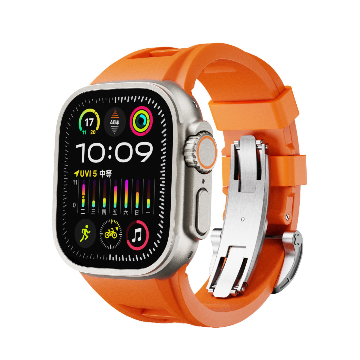 Montre Bracelet en silicone liquide S9 épingle boucle ultra pliante