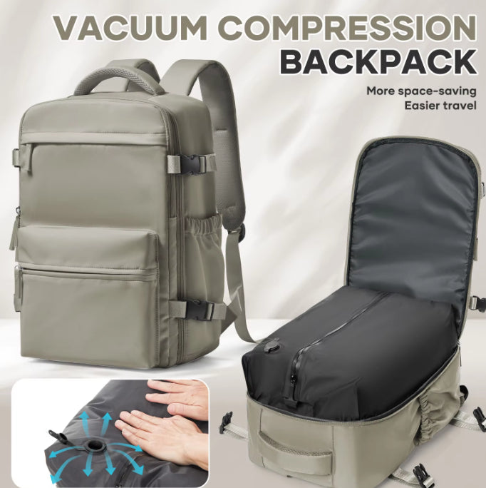 Un sac à dos confortable et durable avec une pompe à vide Compression Custom Logo Zipper Seal