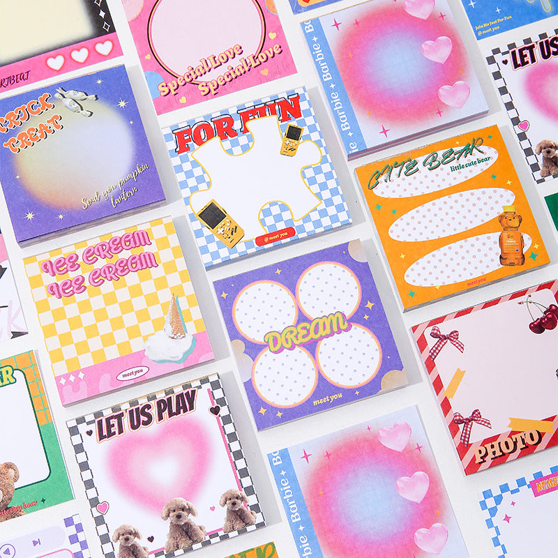 Séries chronologiques Notes Coréennes Simple Ins Can Tear Message Note Paper