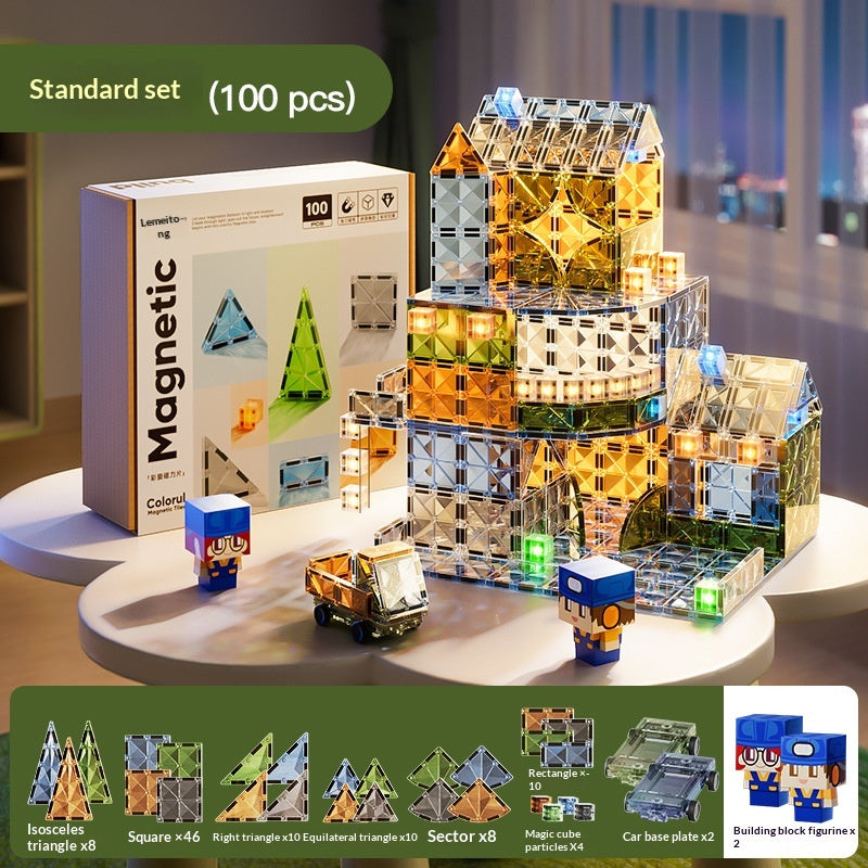 Creative Building Block Tower avec un jouet éducatif d'aimant puissant de Windows coloré