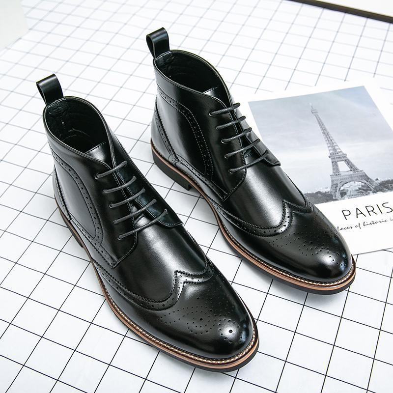 Bottes d'hiver en caoutchouc brun homme