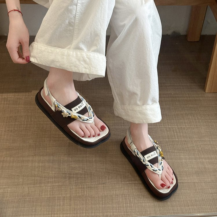 Arrivée d'été Femmes Style de Fée Plateforme String Sandales