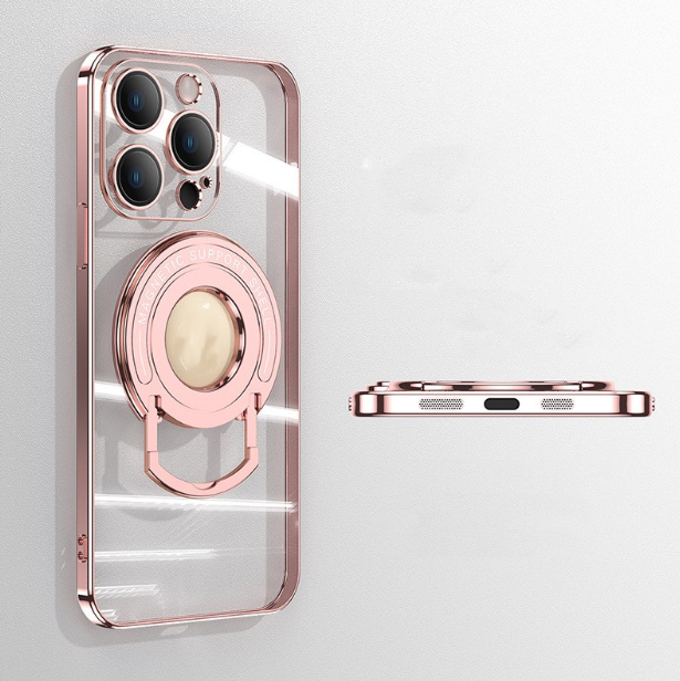 Iphone15 Pull Rod Aspiration magnétique boîtier de téléphone Electroplating 14 Bracket invisible 13ProMax