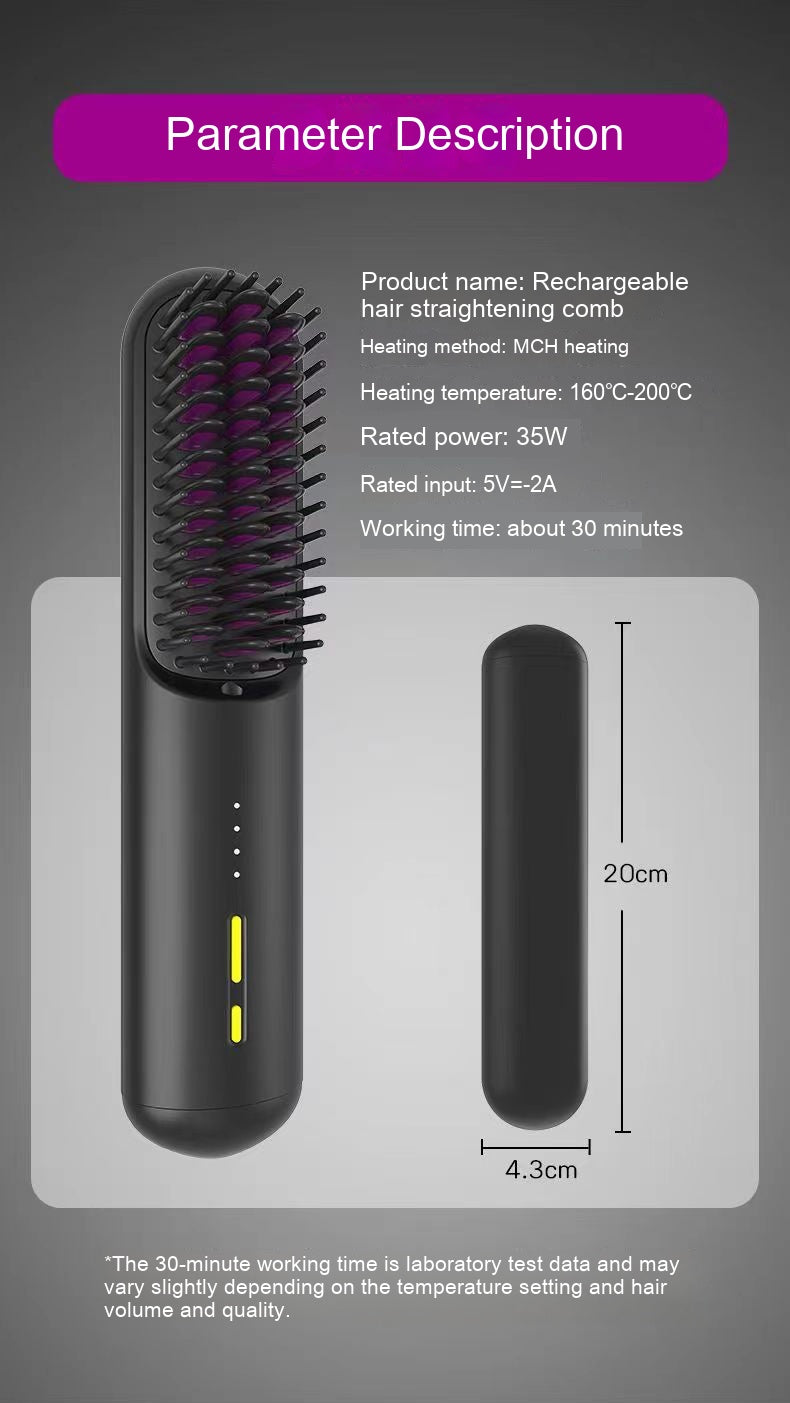 3 générations mini charge ménagère portative lisseurs de cheveux sans fil