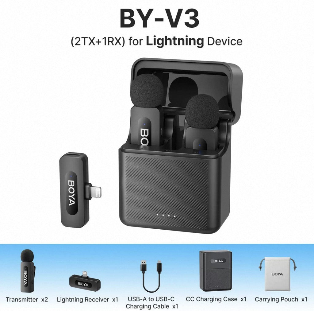 Wireless Lavalier Microphone with Triple-Level AI Noise Cancellation for Mobile Live Strea