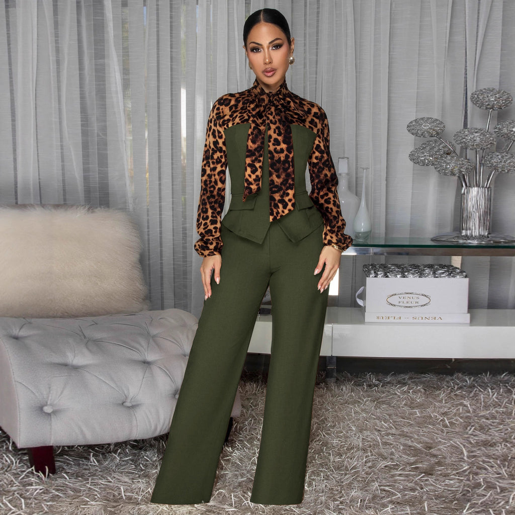 Pantalon élégant et en dentelle Pantalon à large jambe