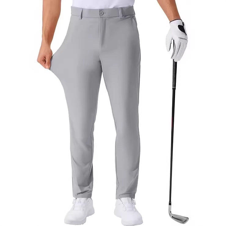 Pantalon longue robe homme de golf stretch couleur solide