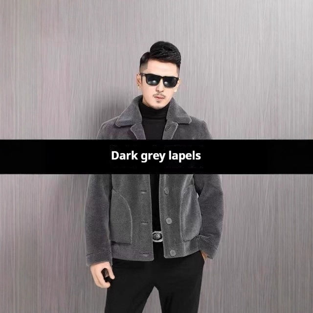 Veste Polo Collar à double face Veste en velours rembourré en une seule pièce pour homme