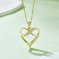4g S925 Argent Sterling Moissanite Infinity Collier de coeur 45cm 19 pendentif en pierre avec GRA