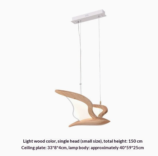 Lustre en bois massif Design créatif White Ash luminaire