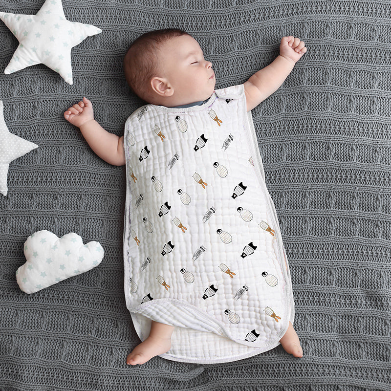 Cotton Gauze Sleeveless Vest Newborn Sac de couchage pour enfants